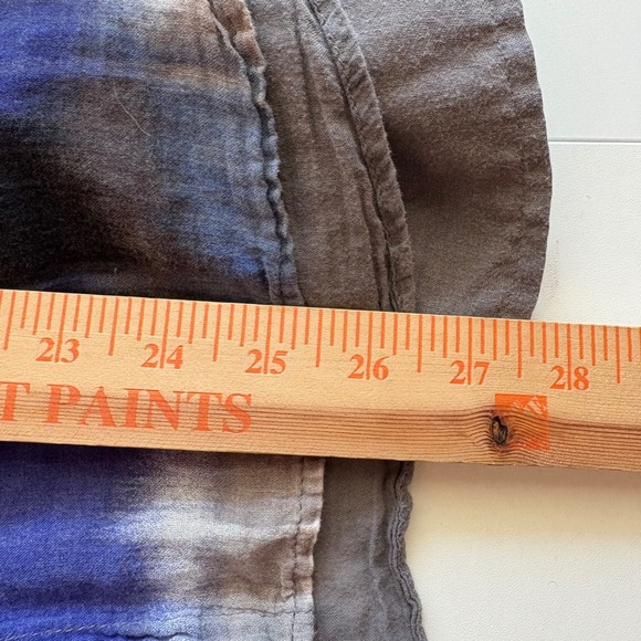 People Like Frank Women's Blue Gray Button Down Long Sleeve Shirt Size 10 - Picture 5 of 8